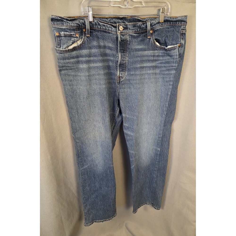 Levis 501 Womens Jeans Size 22W Measure 42X30.5 Button Fly